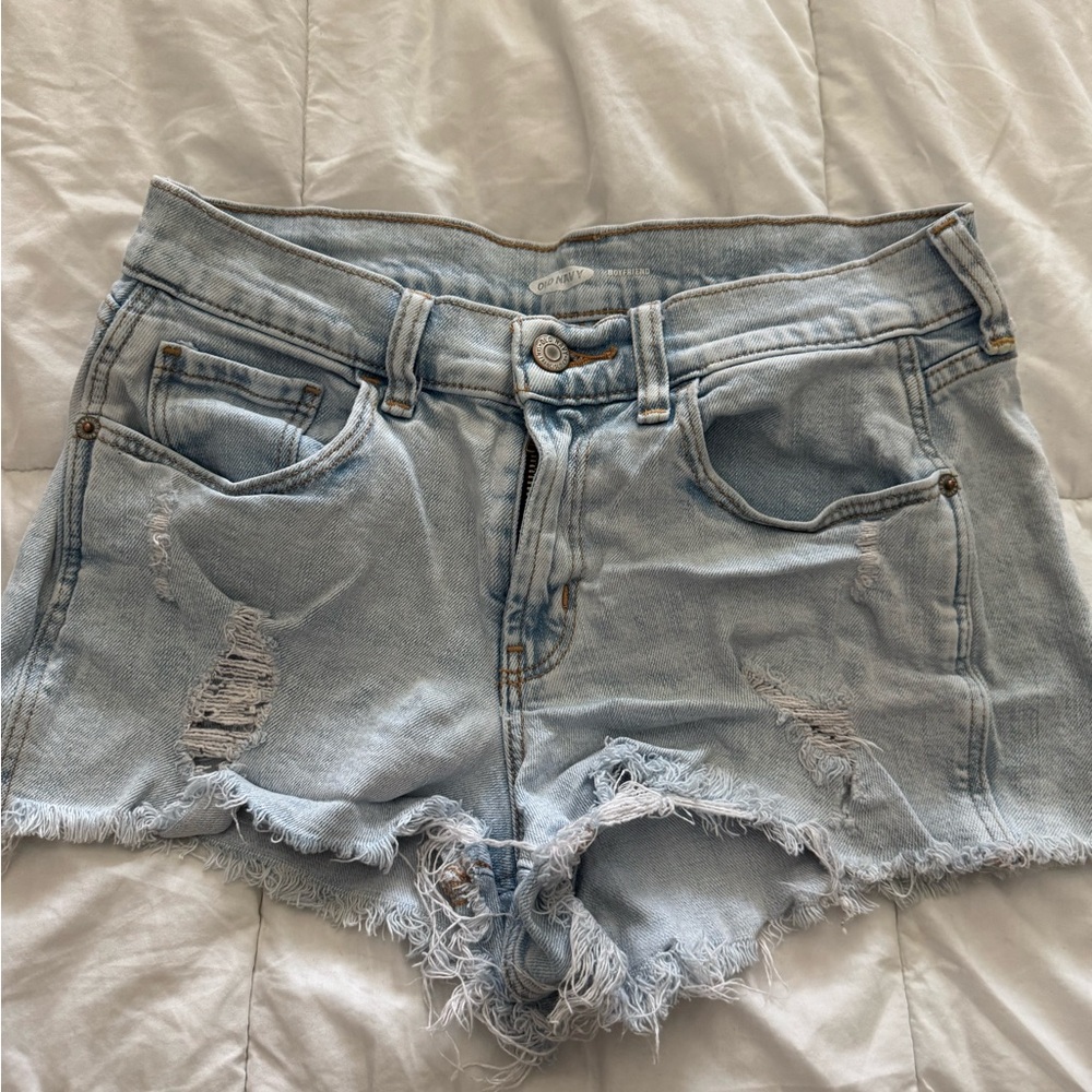 Distressed Denim Shorts